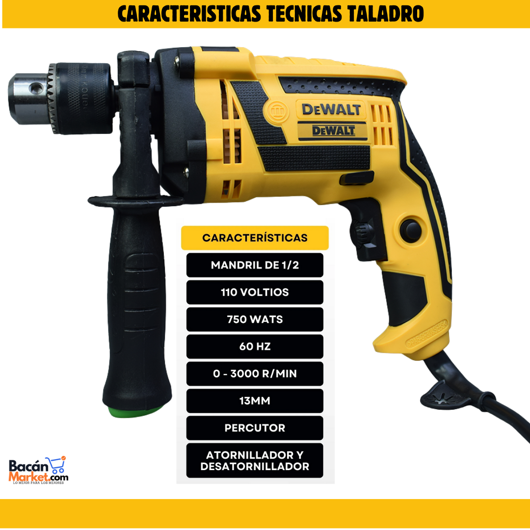 Combo Profesional: Taladro percutor 750W y Pulidora 3000W- El Kit que todo hombre necesita con el 50% de descuento