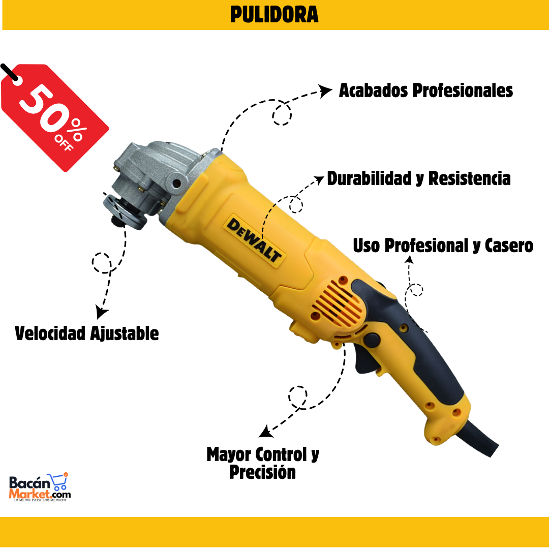 Combo Profesional: Taladro percutor 750W y Pulidora 3000W- El Kit que todo hombre necesita con el 50% de descuento