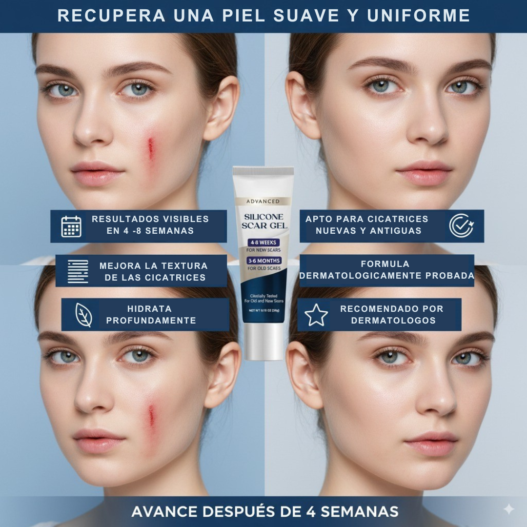 CicaSil Pro - Gel de Silicona Médica que reduce las cicatrices Visiblemente - ¡Resultados en 4 semanas! 50% DCTO