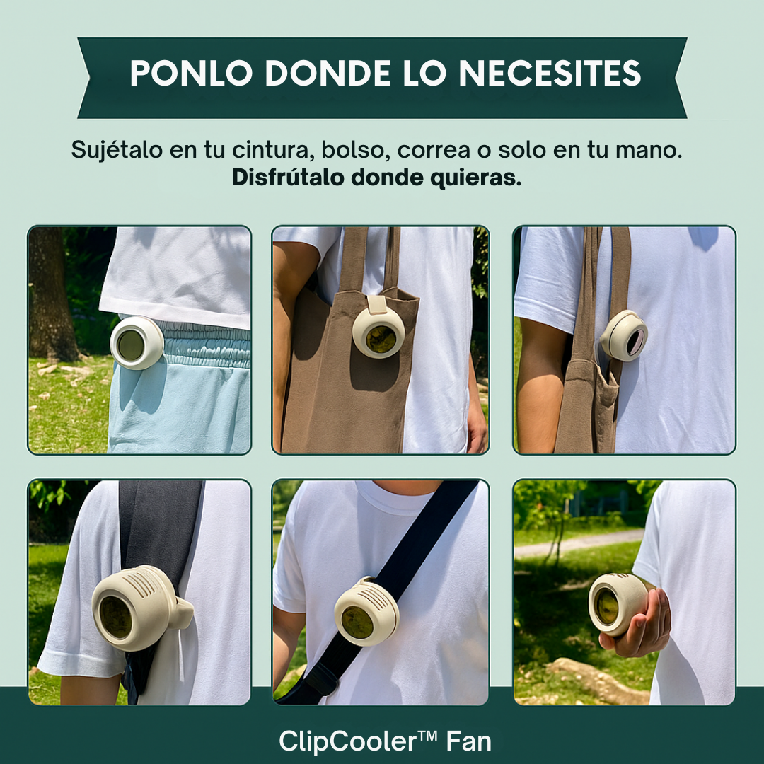 Ventilador Portátil con Clip que Te Mantiene Fresco Todo el Día - ¡50% OFF Solo por HOY!