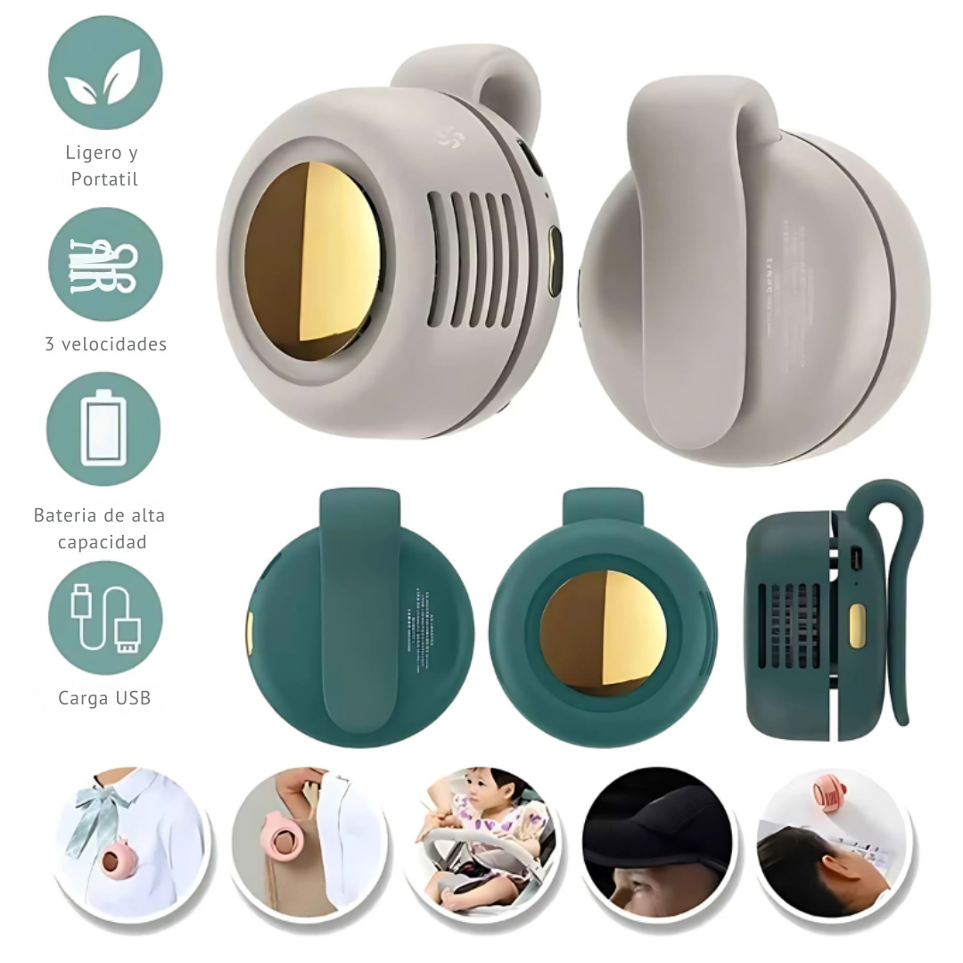 Ventilador Portátil con Clip que Te Mantiene Fresco Todo el Día - ¡50% OFF Solo por HOY!
