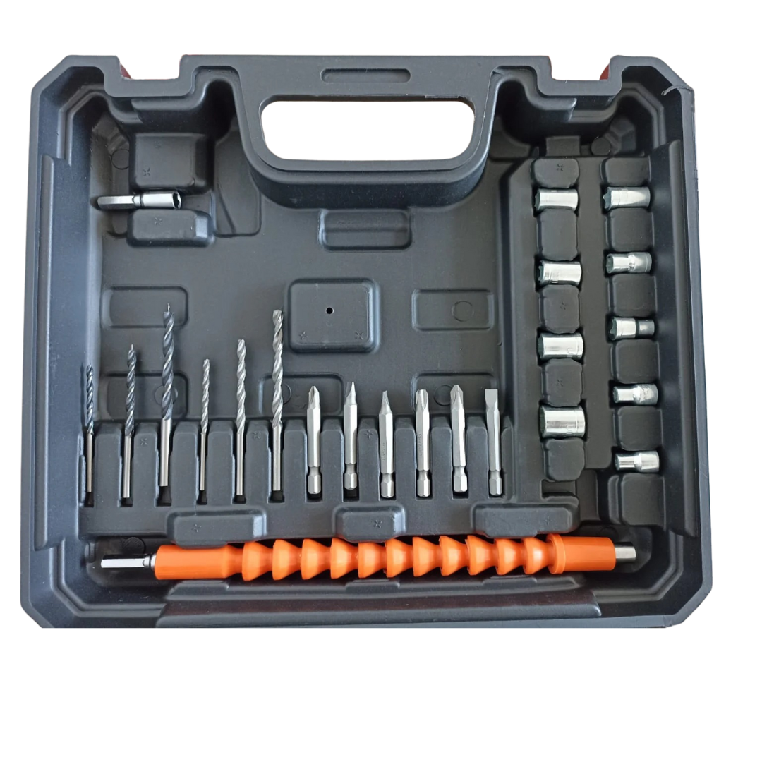 Taladro Percutor inalámbrico DEVVALT 48V - El taladro profesional que perfora TODO + 2 baterías + accesorios + REGALO 🔥50% de descuento.