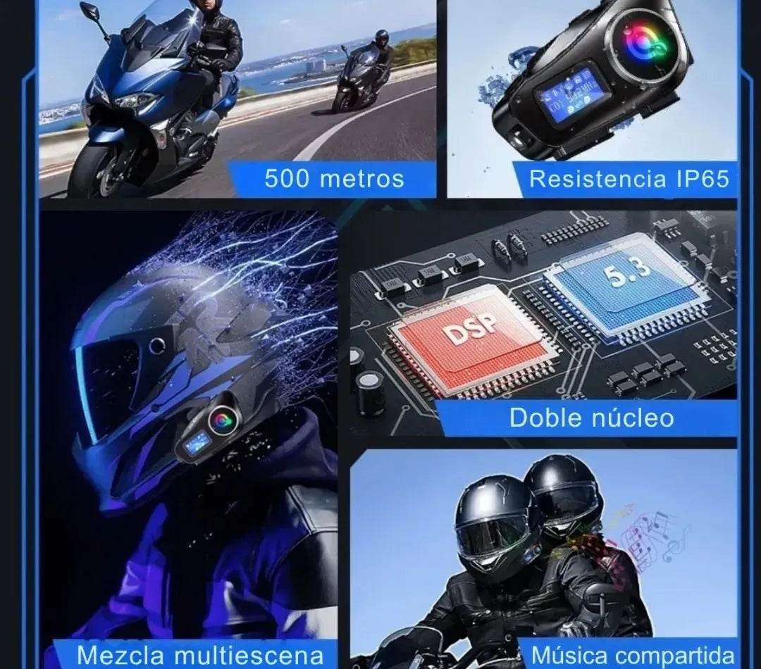 1 INTERCOMUNICADOR M4 con pantalla y asistente de voz- Escucha música, contesta llamadas, habla con tu copiloto y todo con la mejor calidad- ¡AHORA CON 50% DE DESCUENTO!