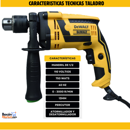 Combo Profesional: Taladro percutor 750W y Pulidora 3000W- El Kit que todo hombre necesita con el 50% de descuento