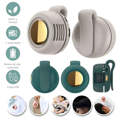 Ventilador Portátil con Clip que Te Mantiene Fresco Todo el Día - ¡50% OFF Solo por HOY!